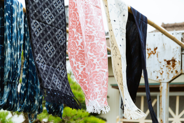挑戦し続ける織元、下川織物見学と久留米絣ストール作り