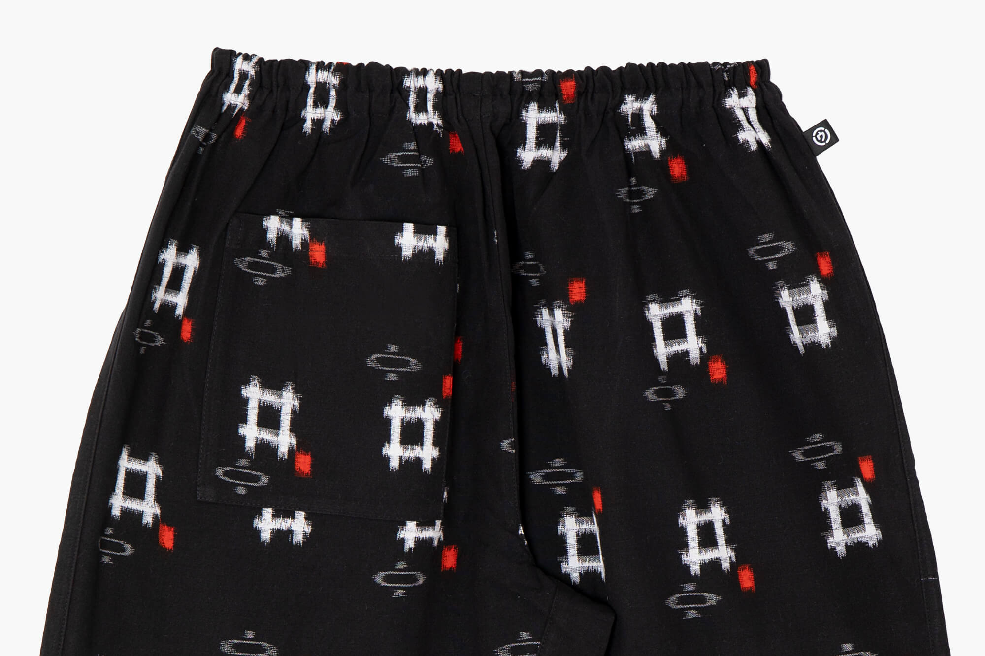 うなぎの寝床 MONPE もんぺ 十字模様 ブラック MONPE Cross Pattarn（十字模様）/ブラック/うなぎの寝床 – GOOD