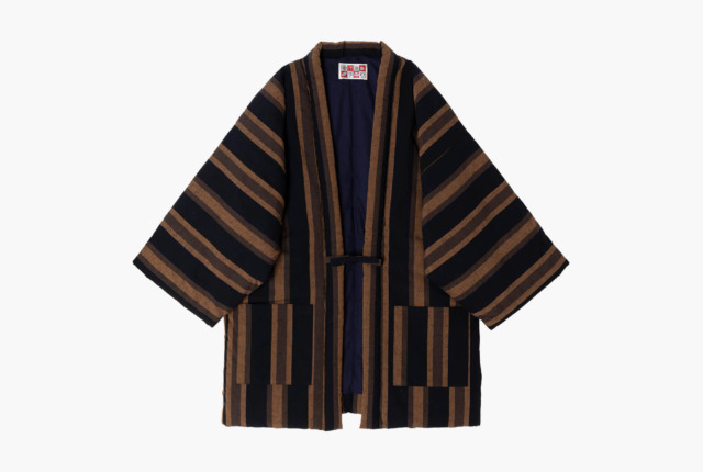 藍調袢天 黒茶縞 | 商品一覧 | 地域文化商社 うなぎの寝床