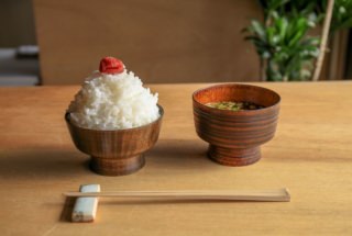 飯椀乱筋 黒漆