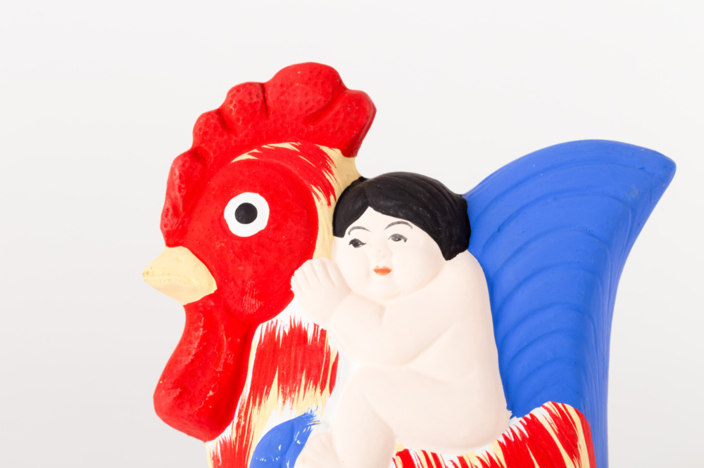 弓野人形 鳥乗り子供