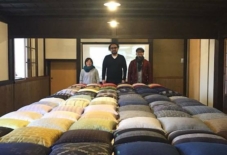 【日々のこと】琉球絣×久留米絣クッション展、設営完了!今日から開催!
