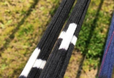 【日々のこと】久留米絣のくくり糸。十字。