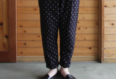 【今日のもんぺ】久留米絣もんぺ 十字絣 黒／白