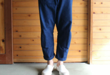 【今日のもんぺ】MONPE 藍染手織り Muji 濃紺