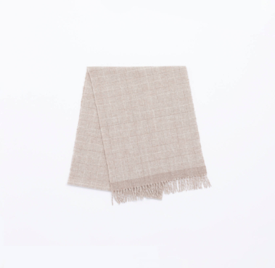 手織り手紡ぎ カシミヤマフラー 網代