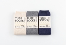 【UNA PRODUCTS】TUBE SOCKS かかとがない靴下。総パイル編みで暖かな履き心地