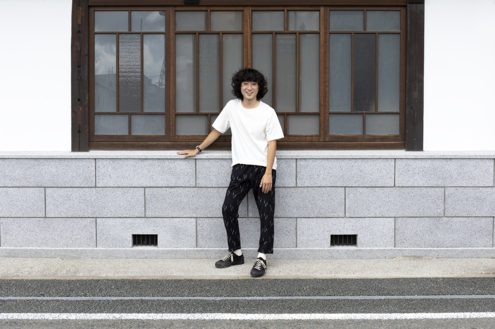 いろはもんぺ たて絣 めだか