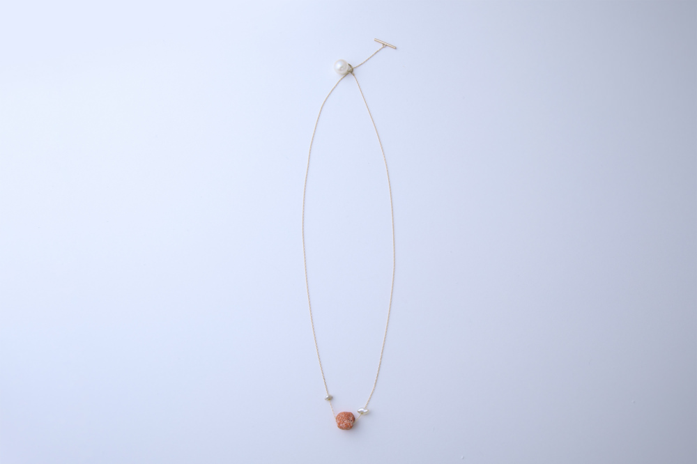 aco40 Necklace/ LuLu Orange Coral