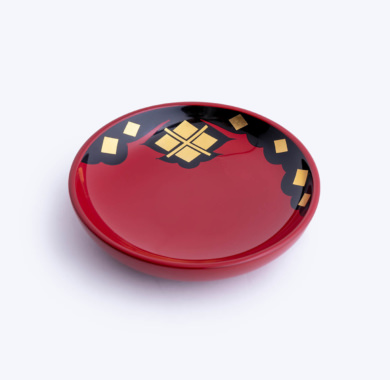 銘々皿 秀衡 花塗り