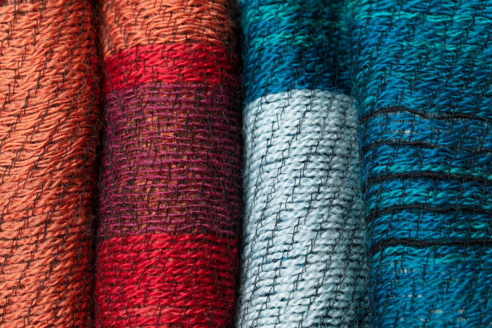 MIDDLE wool70% cotton30% roots shawl 3
