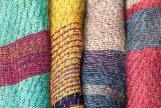 MIDDLE wool70% cotton30% roots shawl 5