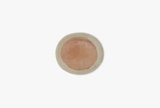 まゆみ窯 透明釉象嵌楕円皿（小）