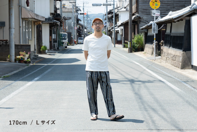 リネンウールのもんぺ　キナリ うなぎの寝床｜現代風もんぺ カタカナ別注(ブラインド)【期間