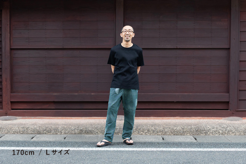 MONPE Hana Mitsui 錯覚の久留米絣 / Colorful Moire ブルー