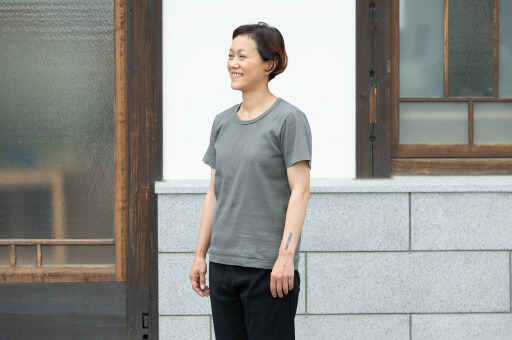 高島ちぢみのTシャツ
