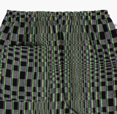 MONPE Hana Mitsui 錯覚の久留米絣 / Blurring Checker ブラック