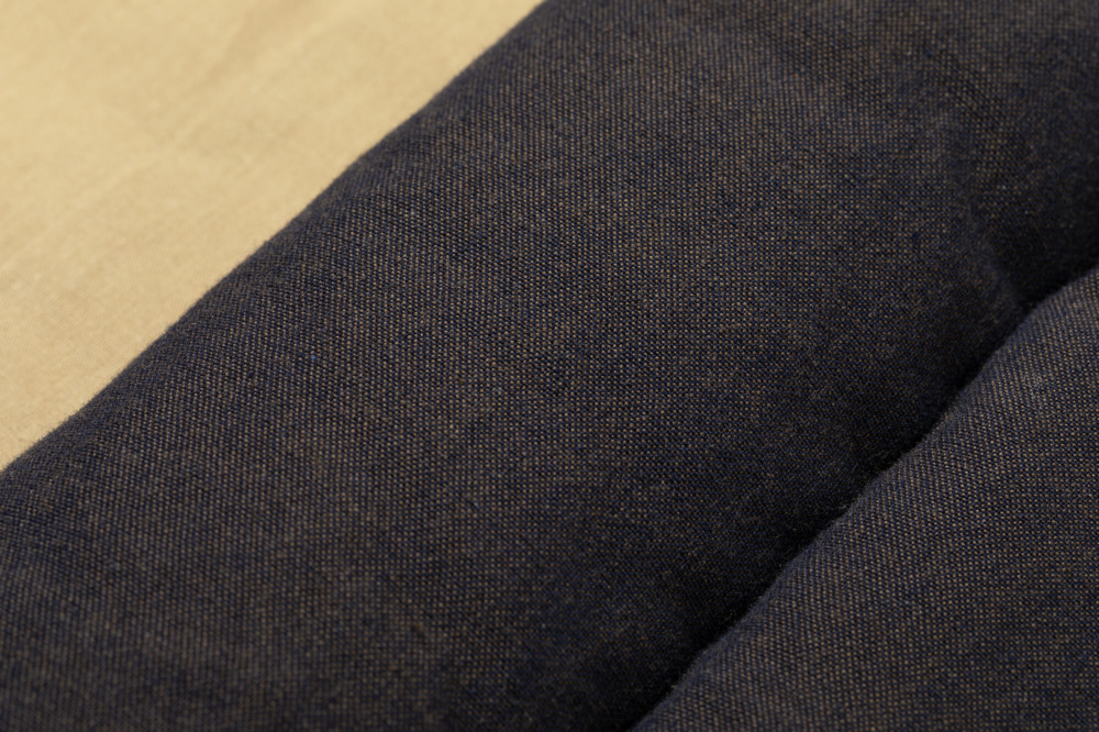 久留米絣Muji ポンチョ チャコール
