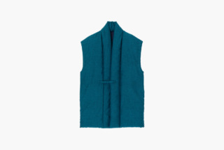 久留米絣Muji ポンチョ ブルー