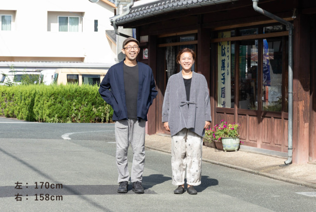 HAORI SHORT 刺子花織 紺/白 | 地域とつながるモノづくり | うなぎの
