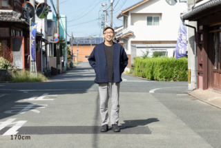 HAORI SHORT 刺子花織 紺/紺