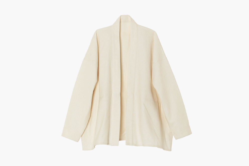 HAORI SHORT 刺子花織 白/白