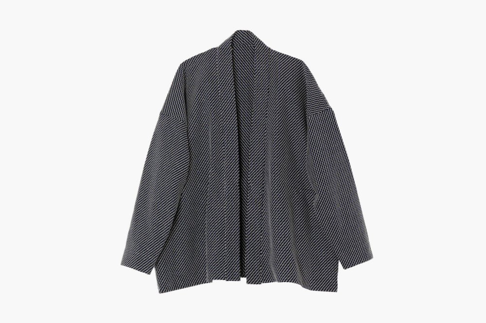 HAORI SHORT 刺子花織 紺/白