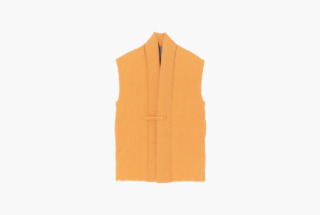 久留米絣Muji ポンチョ オレンジ
