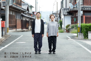 Farmers’ MONPE 桐生 カットジャガード ドット柄 ブラック