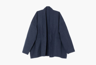 HAORI SHORT 刺子花織 紺/紺