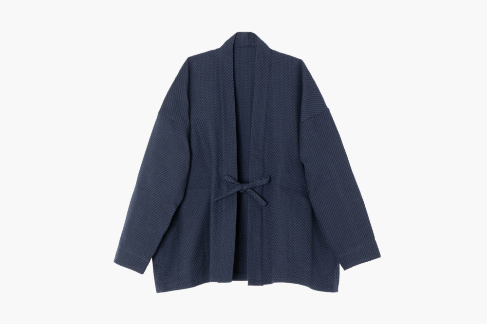 HAORI SHORT 刺子花織 紺/紺