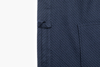 HAORI SHORT 刺子花織 紺/紺