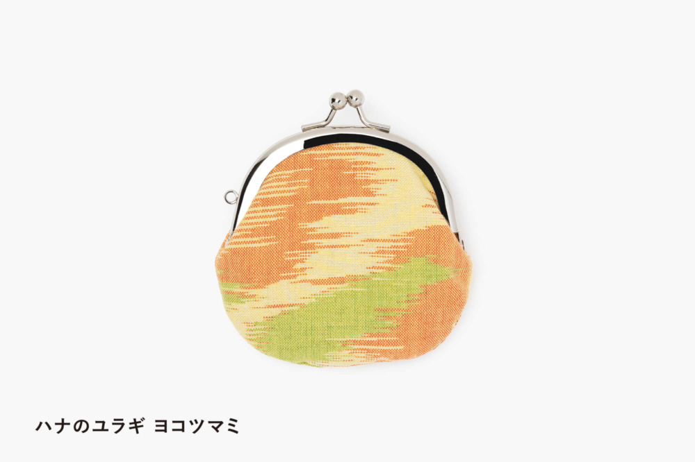 新・久留米絣がま口 2.6寸　つまみ・文人・コラボ