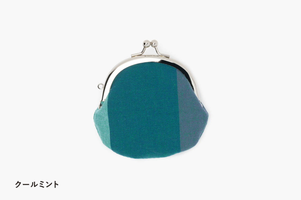 新・久留米絣がま口 2.6寸 無地・縞・チェック