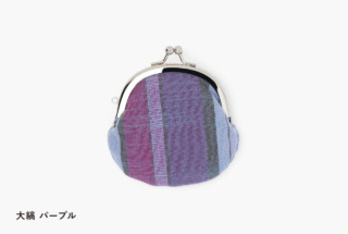 新・久留米絣がま口 2.6寸 無地・縞・チェック