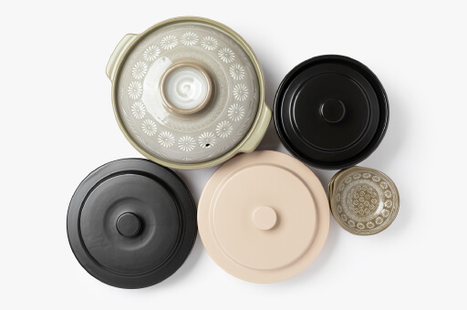 萬古焼（ばんこやき）の鍋、いろいろ