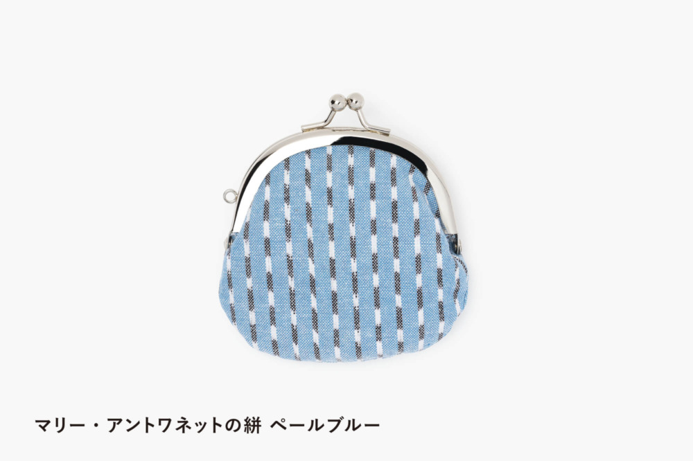 新・久留米絣がま口 2.6寸　つまみ・文人・コラボ