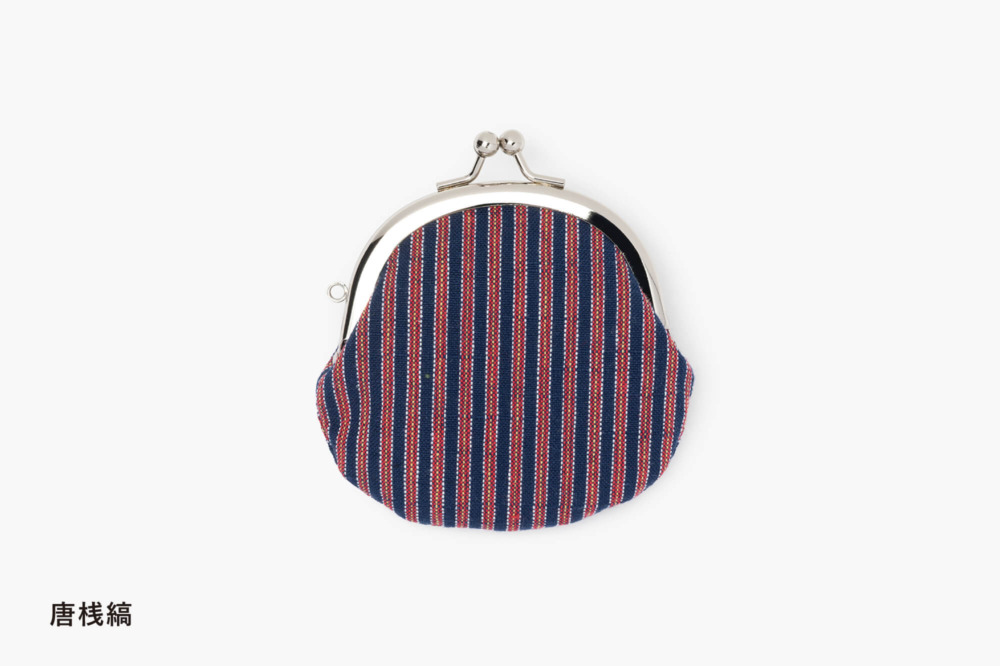 新・久留米絣がま口 2.6寸 無地・縞・チェック