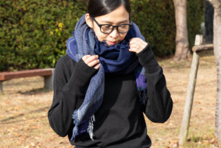 BIG wool70% cotton30% roots shawl 1