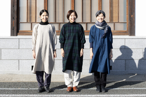 リネン、ウール、久留米絣のKAPPOGI