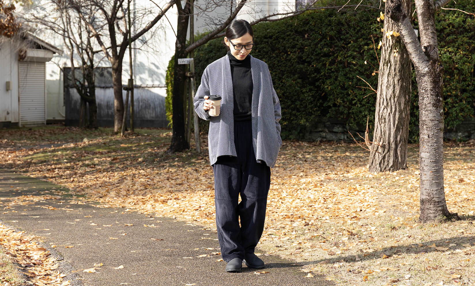 太い畝のコーデュロイ、型はFarmers' MONPE