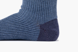 lesbutte x うなぎの寝床 ゆるリブソックス 杢