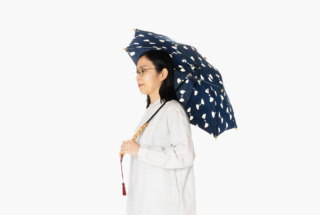 ツタエノヒガサ 久留米絣(手織・藍染) 経緯絣