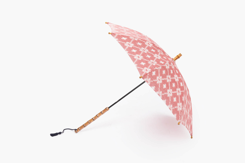 ツタエノヒガサ 久留米絣(機械織・化染) 緯絣