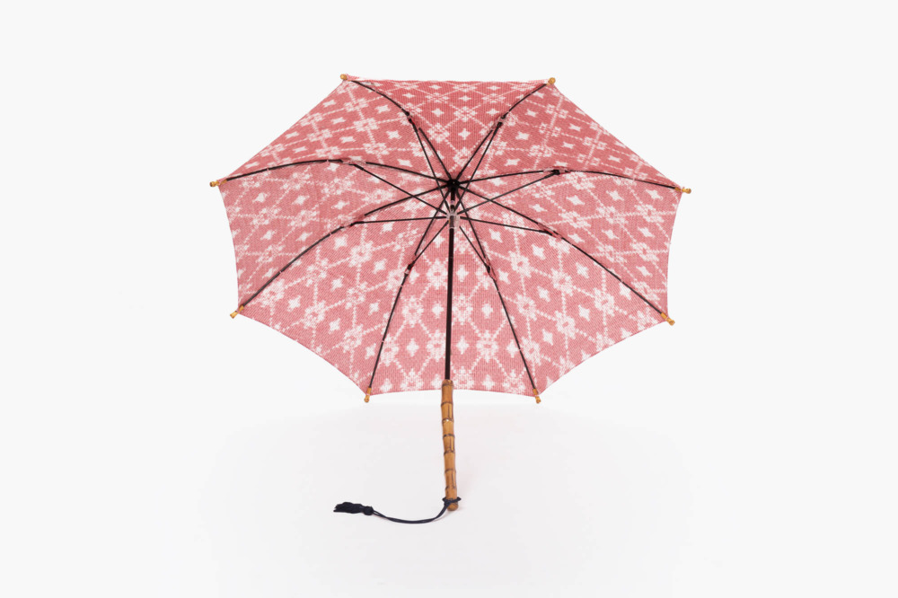 ツタエノヒガサ 久留米絣(機械織・化染) 緯絣