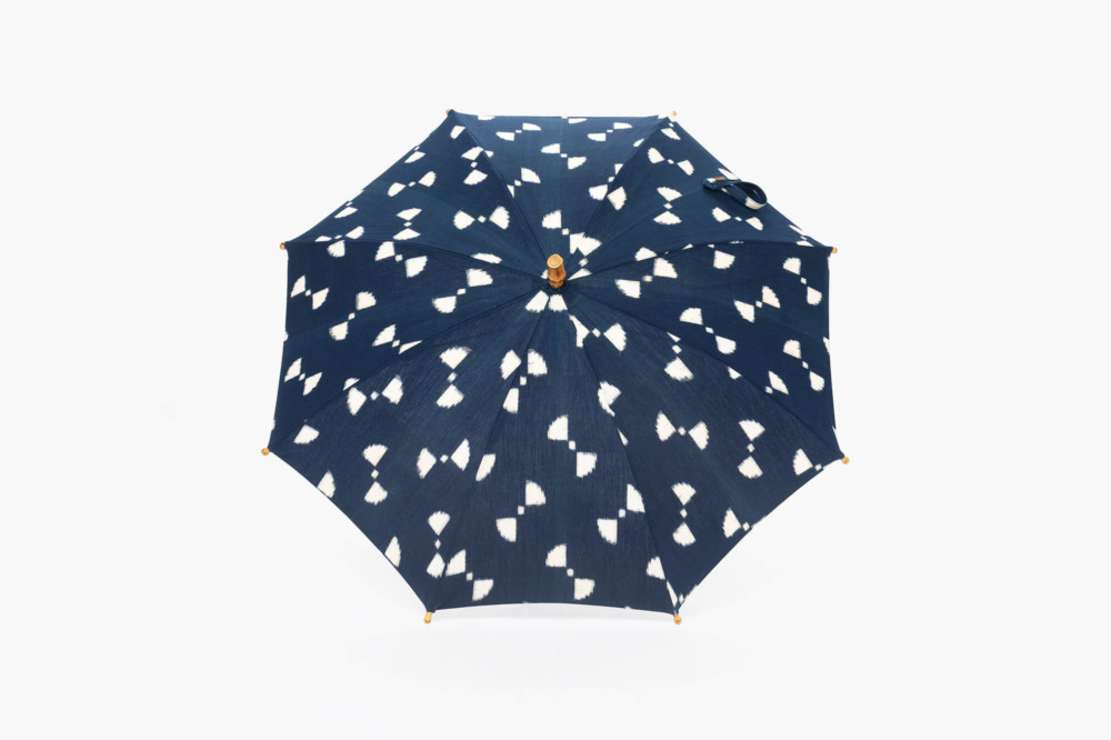 ツタエノヒガサ 久留米絣(手織・藍染) 経緯絣