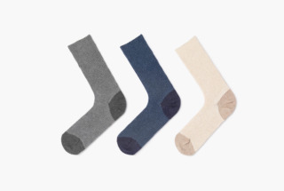 lesbutte x うなぎの寝床 ゆるリブソックス 杢