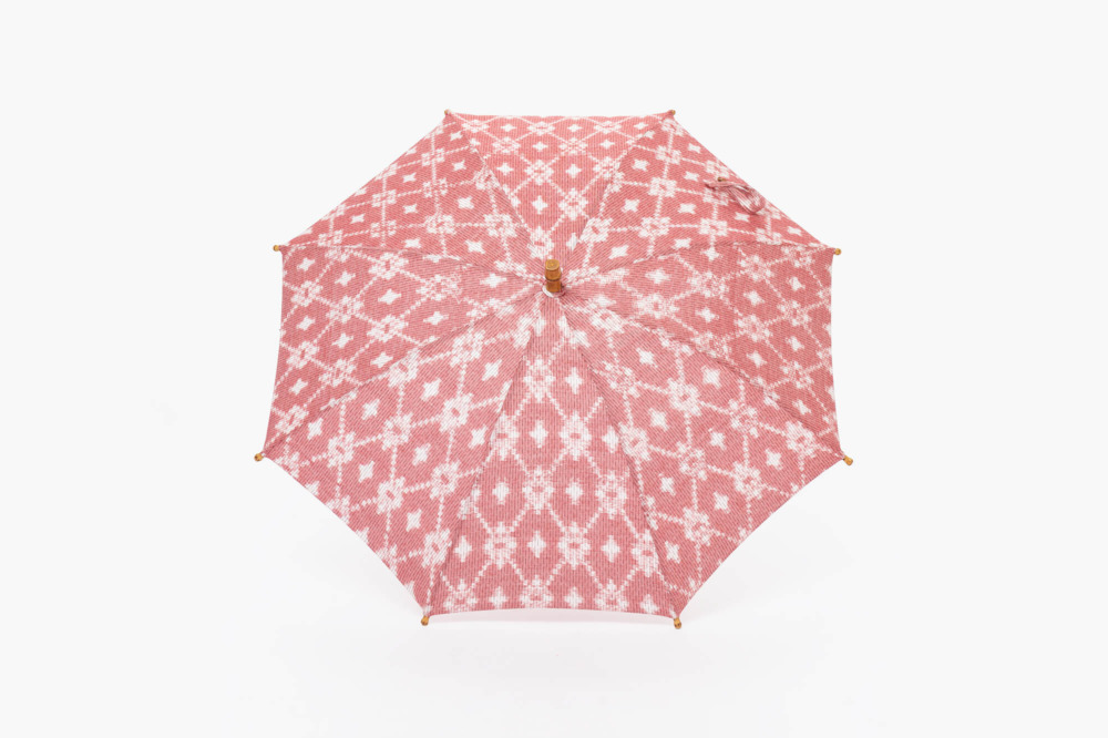 ツタエノヒガサ 久留米絣(機械織・化染) 緯絣