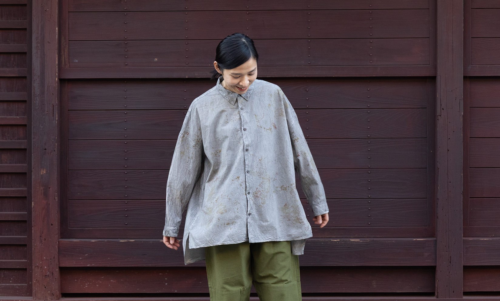 宝島染工 定番のワイドシャツ Harvest