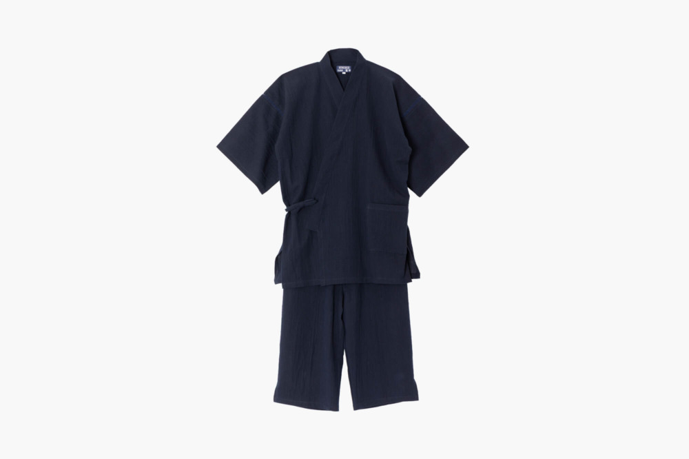 ミツノブ 甚平 紺無地